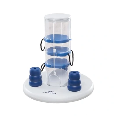 Image of Trixie Dog Activity Gambling Tower, 25 x 27 cm, All Breed Sizes,white/blue