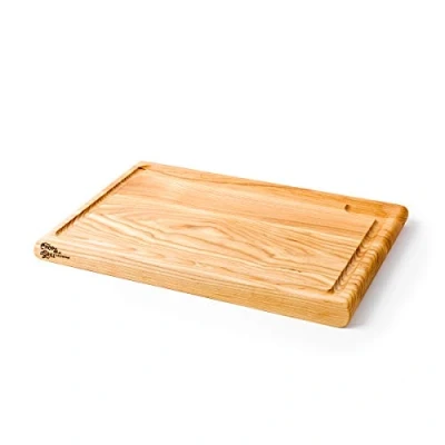 Image of GreenPan Chop &amp; Grill Cutting Board with Well, 18&quot; x 12&quot;, Ash Wood