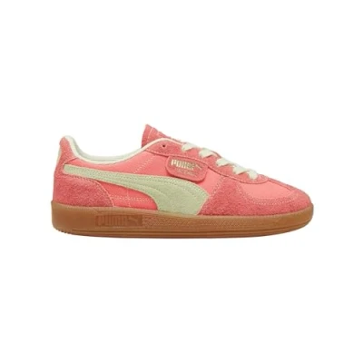 Image of Puma Palermo Vintage Unisex Trainers, Size: 6, Pink/white Leather and textile