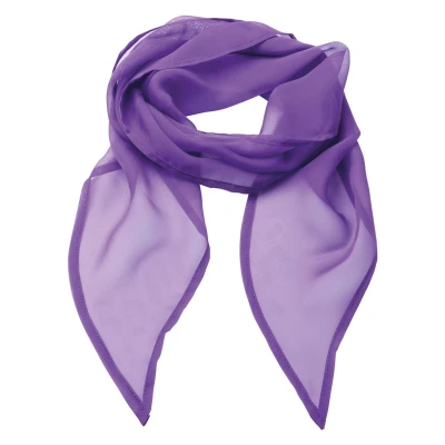 Image of Premier &#039;Colours&#039; Chiffon Scarf Rich Violet One Size