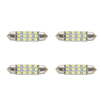 Image of Speesy 4pcs 42mm 12 SMD 3528 LED White Car Interior C5W Dome Festoon Bulb Light Lamp DC 12V