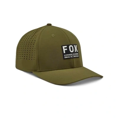 Image of Fox Racing Men&#039;s Non Stop Tech Flexfit Hat, Olive Green, S M