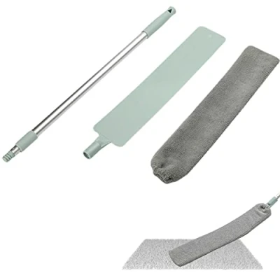 Image of Fulenyi Dust Cleaner, Under Appliance Duster with Long Handle, Microfiber Extendable Brush, Flat Flexible