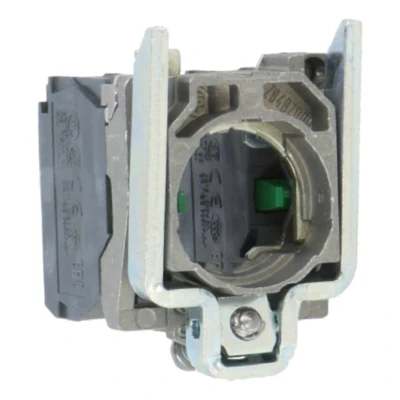 Image of Schneider Electric, Harmony, ZB4BZ103, Single contact block with body/fixing collar, metal, screw clamp terminal, 2 NO