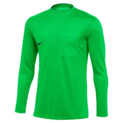 Image of NIKE DH8027 329 M NK DF REF II JSY LS T Shirt Men&#039;s Green Spark/Black Size L