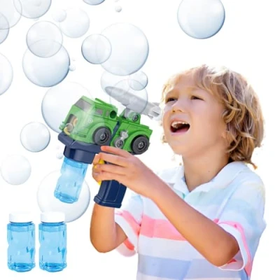 Image of Koolbitz Truck Bubble Maker for kids with 2 Bubbles Liquid Blower Blaster Party Favors, Birthday, Outdoor &amp; indoor handheld toy