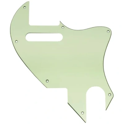 Image of Musiclily Pro 7 Holes Guitar Pickguard for Fender F Hole Hybrid Tele Style Electric Guitar, 3Ply Mint Green