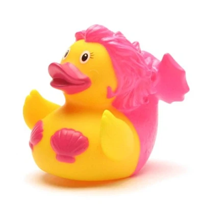 Image of Squeaky Duck Mermaid Pink I Bath L: 7.5 cm Includes Keyring in Set