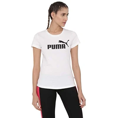 Image of PUMA ESS Logo T Shirt White, X Small