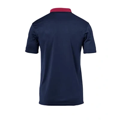 Image of Uhlsport Offense 23 Polo Shirt Men&#039;s Navy/Bordeaux/Fluo Yellow, 5X Large