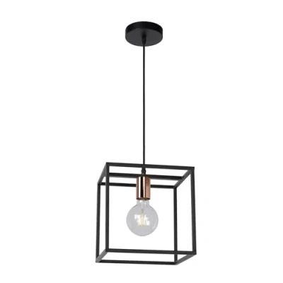 Image of Lucide Arthur Pendant Light E27 Black