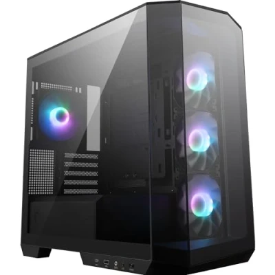 Image of MSI MAG PANO M100R PZ Micro ATX PC Case Capacity,3x120mm Reverse blade ARGB Fans and1x120mm Fan with Hub Controller,GPU Support Stand,Level Indicator,33mm Cable Routing Space