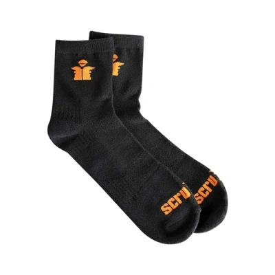 Image of Scruffs Worker Lite Socks Black 3pk Size 10 13 / 44 48