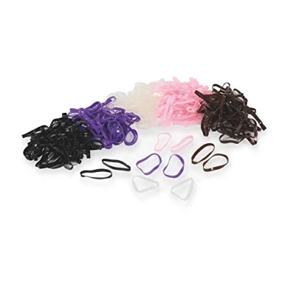 Image of Shires EZI GROOM Silicone Plaiting Bands Brown