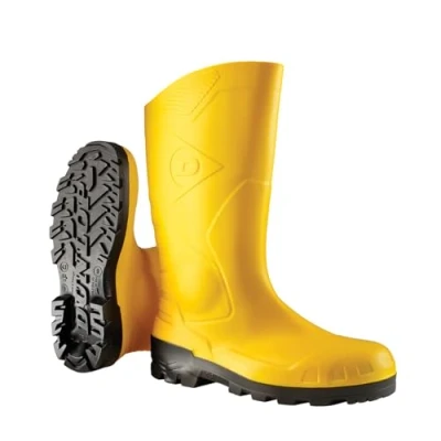 Image of DUNLOP Unisex Devon Safety Boots, Yellow, 3 UK