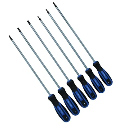 Image of AB Tools Torx Star Extra Long Screwdrivers T10 T30 Total Length 260mm 6pc Set