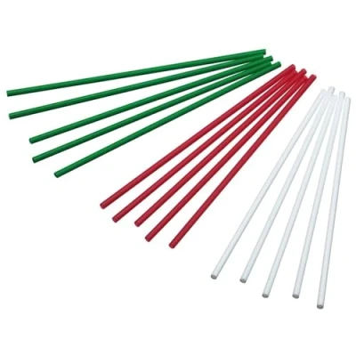 Image of KitchenCraft Sweetly Does It Cake Pop Sticks/Lollipop Sticks, Christmas Colours, 15 cm, Pack of 60