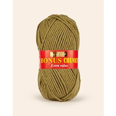 Image of Sirdar Hayfield Olive Green Bonus Yarn 100g Chunky