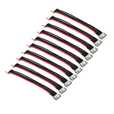 Image of LinsyRC 10PCS 2S 6S JST XH Lipo Balance Extension Lead Cable 3S 4 Pin Male to Female Connector Plug with 15CM 22AWG Silicone Wire (3S)