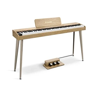 Image of Donner DDP 60 88 Key Digital Piano for Beginner, Electric Keyboard with Velocity Sensitive Keys, 128 Voices, 83 Rhythms, 8 Reverb Effects, 5 Strength Curves, Auto Chord
