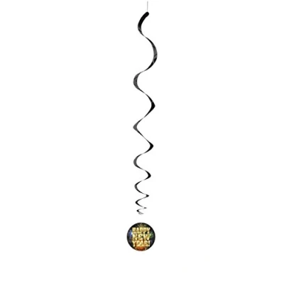 Image of Unique Party 47739 66cm Hanging Swirl Fireworks New Years Eve Decorations, Pack of 3
