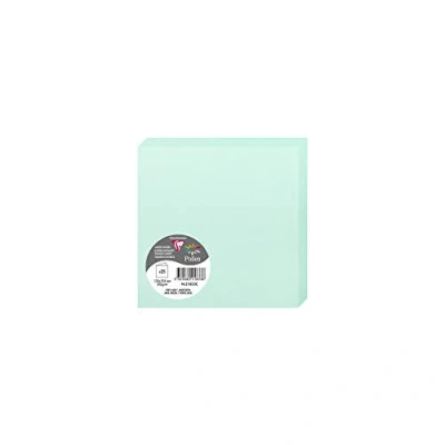 Image of Clairefontaine Ref 21833C Pollen Folded Card (Pack of 25 Sheets) 135 x 135mm Sized, 210gsm Card, Inkjet &amp; Laser Printer Compatible, Acid Free Jade Green