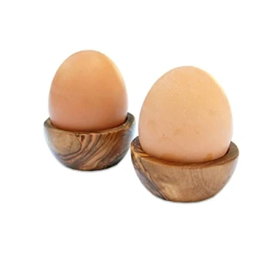 Image of D.O.M. Piccolo Egg Cups Made of Olive Wood Single and in a Set, Also with Holder (Set 4)