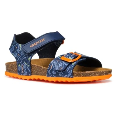 Image of Geox Ghita BOY Sandals navy/multicoloured for kids, Size: 9K, Navy/multi coloured High quality imitation leather