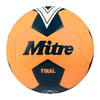 Image of Mitre Final Recreational Football Perfect for Kids Gift, Fluo Orange/Tidal Teal, 3