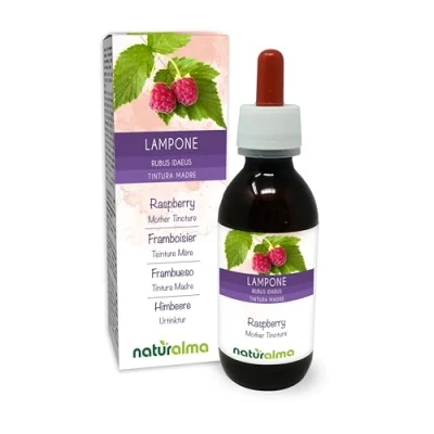 Image of Raspberry (Rubus idaeus) Leaves Alcohol Free Mother Tincture Naturalma Liquid Extract Drops 120 ml Food Supplement Vegan
