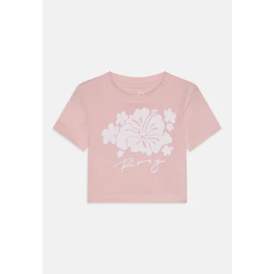 Image of Roxy BABY ONE MORE TIME Print Tshirt for kids, Size: 6y, Bleached mauve