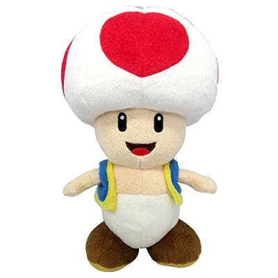 Image of Super Mario AC04 Toad Sanei Officially Licensed Plush, Multicolour
