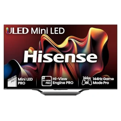 Image of Hisense 65 Inch 144Hz Mini LED Smart TV 65U7NQTUK Quantum Dot Colour, Dolby Vision IQ &amp; Atmos, iMax Enhanced, Built in Subwoofer and Vidaa OS with Freely, Youtube, Netflix Disney+ (2024 Model)