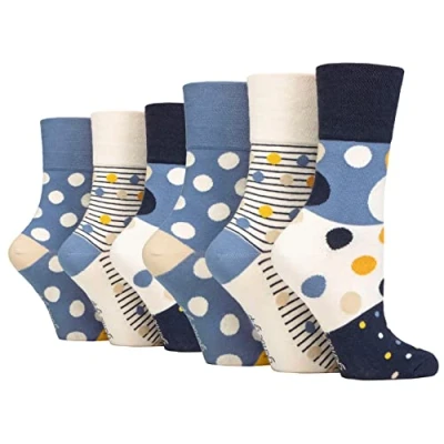 Image of 6 Pairs Gentle Grip Socks size UK 4 8 (6 X RH258)