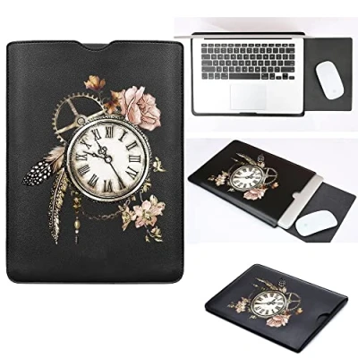 Image of 14 Inch Laptop Sleeve Bag Adjustable Stand, slim Lightweight Case/Water Resistant PU Leather Computer Tablet Carrying Bag/Pouch Skin Cover for Acer/Asus/Dell/Lenovo (Feather012, inch)
