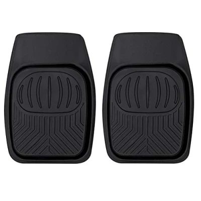 Image of UKB4C Universal Deep Tray Rubber Floor Mats Heavy Duty Mud Set of 2 Black