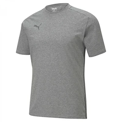 Image of PUMA mens teamCUP Casuals Tee Shirt, Medium Gray Heather smoked Pearl, L