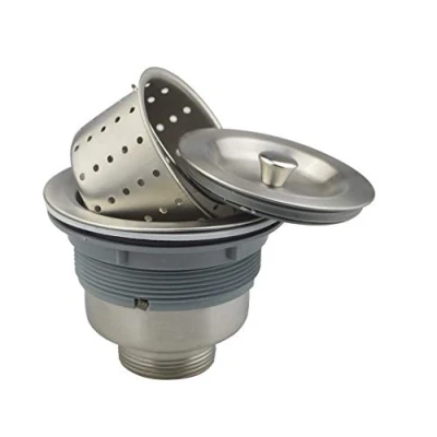 Image of Waste Outlet For Bowl Backwash Sink Hair Strainer Deep with Basket (36 mm tread all the way down NO PIPE)