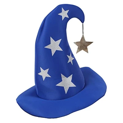 Image of Wizard s With Stars Random Style &amp; Theme Hats Caps Headwear for Fancy Dress Costumes Accessory