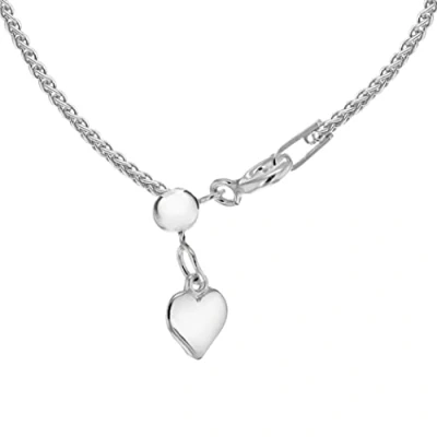Image of Tuscany Silver Women&#039;s Sterling Adjustable Spiga Chain Slider Lenght 81cm/32&quot;