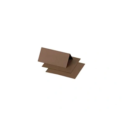 Image of Clairefontaine Ref 75079C Pollen Place Card (Pack of 25 Sheets) 85 x 40mm Sized, 210gsm Grained Card, Acid Free, Inkjet &amp; Laser Printer Compatible Brown