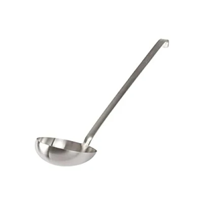 Image of Vogue Ladle 125 ml/4.5 oz, Stainless Steel, Portion Control Ladle, Long Handle for User Safety, Hooked Storage, Strong Commercial Construction, M960