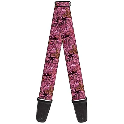 Image of Buckle Down Guitar Strap Hunting Camo Pinks 2 Inches Wide (GS W33410)
