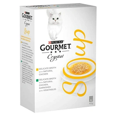 Image of Gourmet Soup With Chicken &amp; Veg Cat Food, 4x40g (Pack of 10)