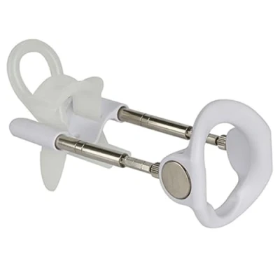 Image of Male Extender Stretching Slide Bracket Men Enlargement Training Stretcher Device (White+Silver)