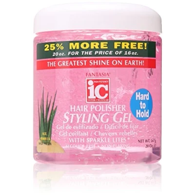 Image of IC Hair Polisher Styling Gel with Sparkle Lites Hard to Hold 567g