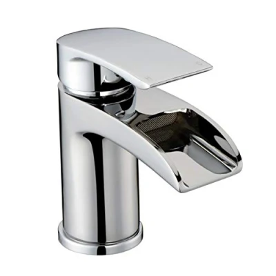 Image of Home Standard� Vespa Waterfall Bathroom Single Lever Mono Basin Sink Mixer Tap with Slotted Spring Waste Chrome 10 Year Guarantee