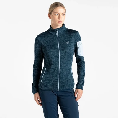 Image of Dare 2b Women&#039;s Knitted Torrek Mountain Zip Through Fleece Moonlight Denim, Size: 16