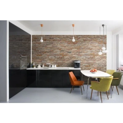 Image of Komar 8 741 368 x 254 cm Brick Mural Wallpaper Neutral (8 Piece)