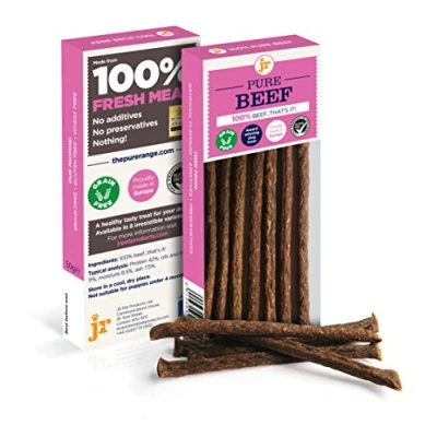 Image of J R Pet Product&#039;s Pure Dried 100% Fresh Meat Dog Treat Gluten Free 50g BEEF